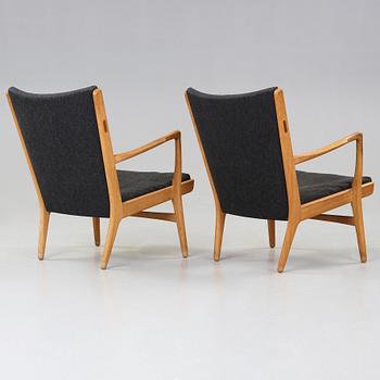 Hans J. Wegner, A pair of oak 'AP16' armchairs, AP-stolen, Denmark 1950-60's.