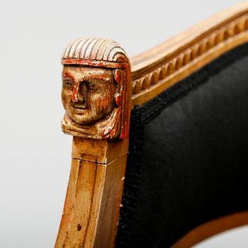 BALJFÅTÖLJER, 1 par, 1900-talets första hälft.