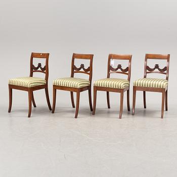 MÖBELGRUPP, 7 delar, Karl Johan, 1800-talets första hälft.