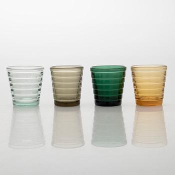 Aino Aalto, a set of ten 1930's '4056 Böljeblick' liquor glasses for Karhula Glassworks.