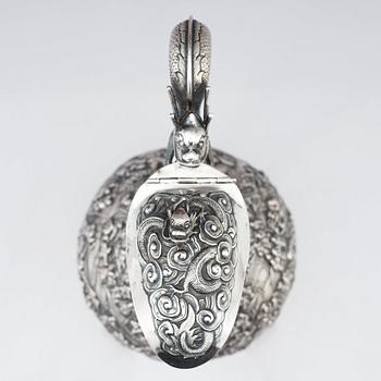 Vinkanna, silver. Qingdynastin, 1800-tal.