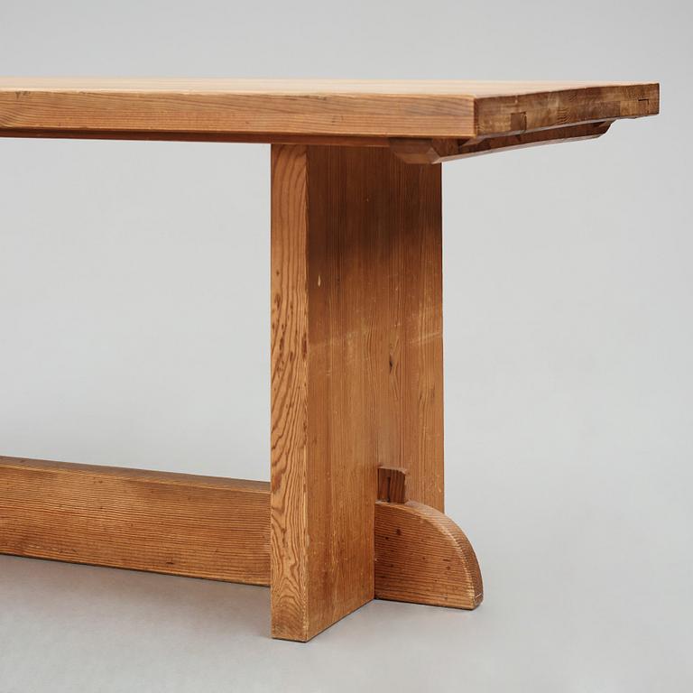 Axel Einar Hjorth, a "Lovö" stained pine table, Nordiska Kompaniet 1930s.