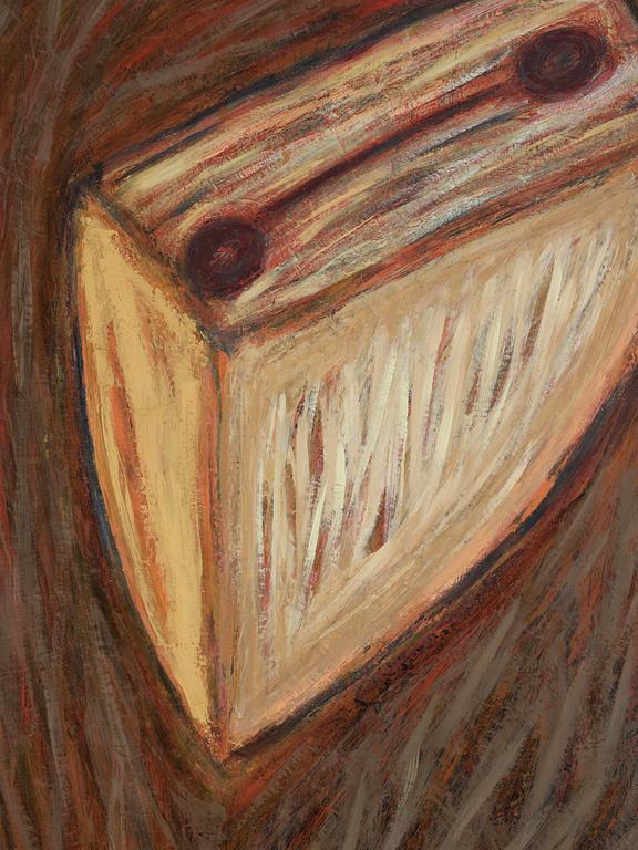 Mette Petri, olja på duk, signerad och daterad NYC/LA 1991-92 a tergo.