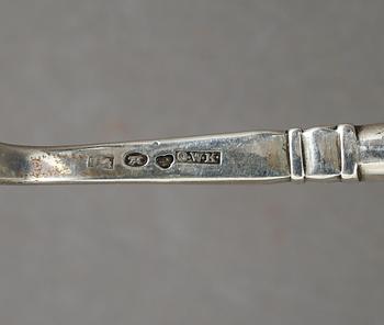 BÅLSLEV, silver samt snäcka, Otto Wilhelm Kjellberg, Västerås, 1850.