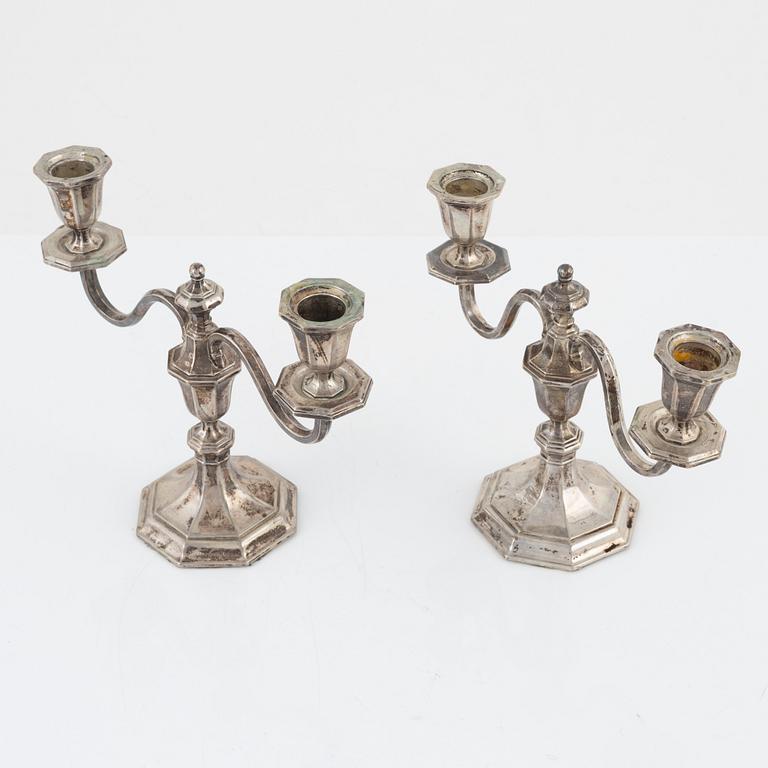 Candelabras, a pair, Carl Sandberg Eftr, Ystad, 1926.