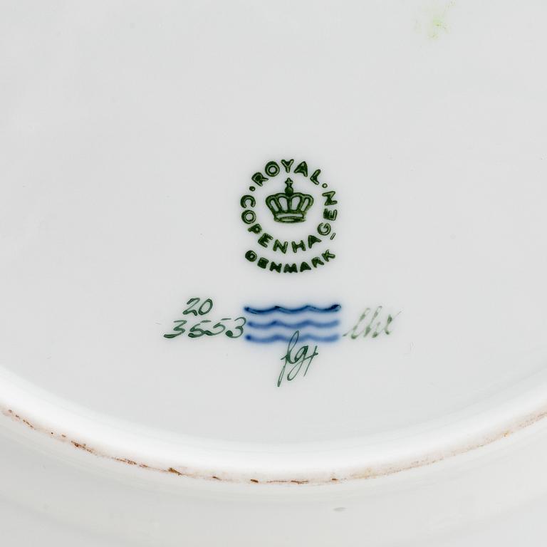 A 'Flora Danica' porcelain plate, Royal Copenhagen, Denmark, 1969-1974.