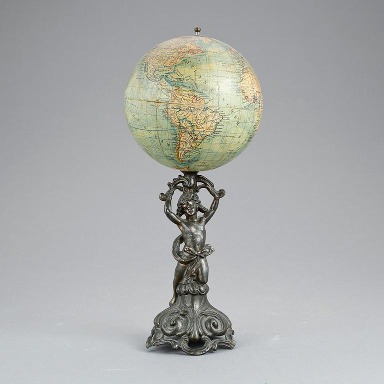JORDGLOBB, miniatyr, 1890-tal. Ludw. Jul. Heymann. Berlin.