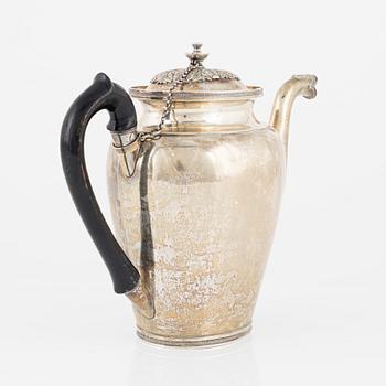 Coffee pot, silver, unidentified hallmarks, 1826.