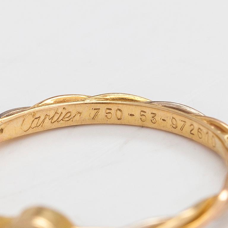 Cartier, sormus, 18K kultaa ja timantti n. 0.06 ct.
