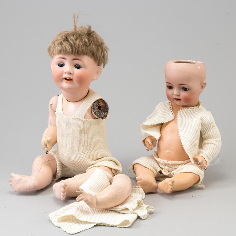 BISKVIDOCKOR, 2 st, Franz Schmidt & Co & Simon & Halbig, Tyskland, 1900-talets början.