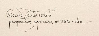 Oscar Reutersvärd, water color,, signed.