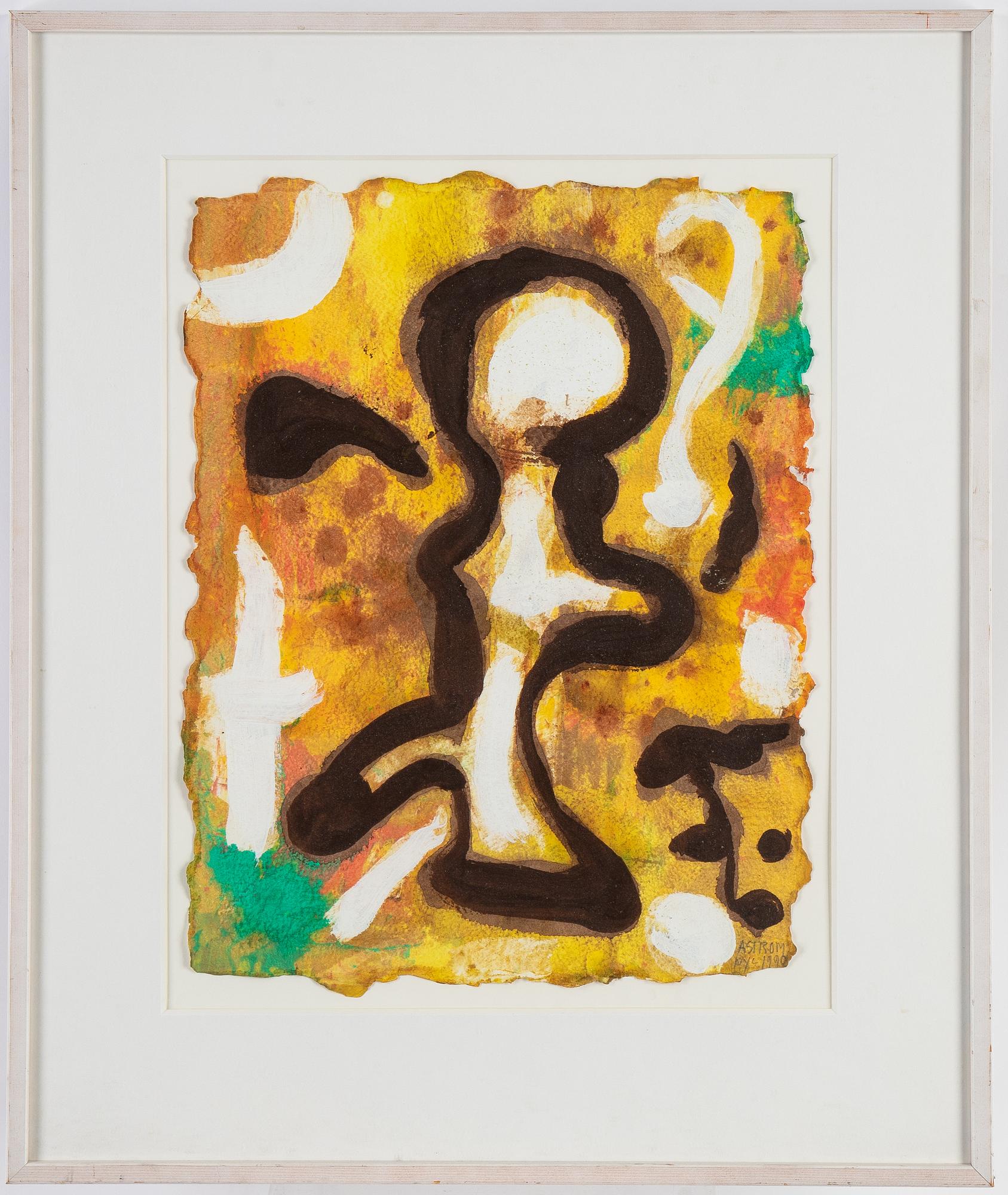 Peter Åström, akvarell & gouache, signerad och daterad NYC 1990.