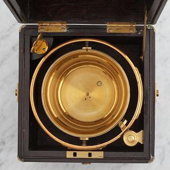 RICHARD HORNBY & Son, Liverpool, Two-Day Marine Chronometer, No 1267, 180 x 180 x 195 mm.