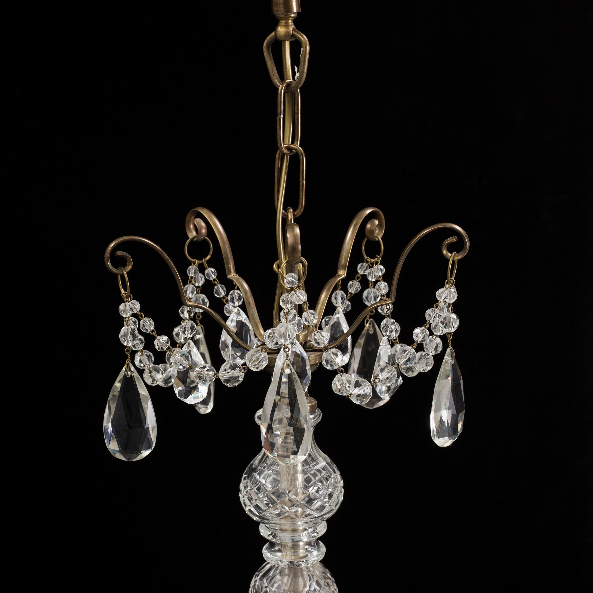 An early 20th century ceiling light.
