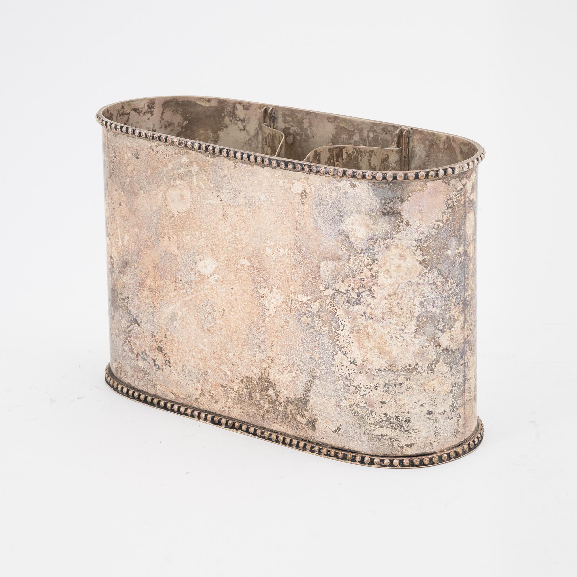 A metal wine-cooler, first half of the 20th Century.