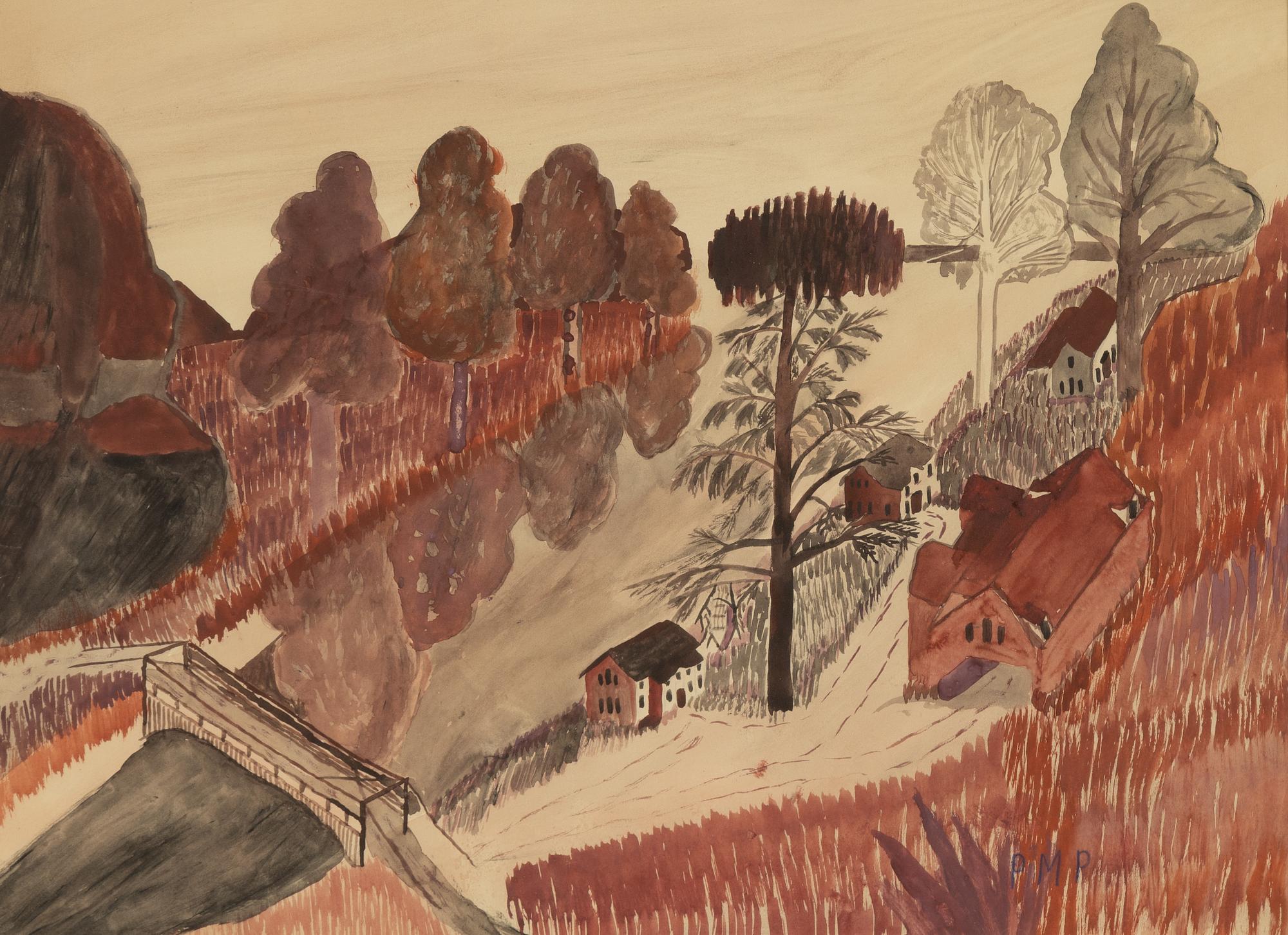 Primus Mortimer Pettersson, watercolour, signed.