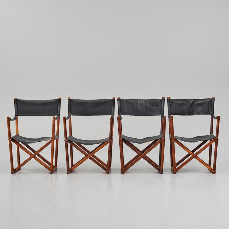 Mogens Koch, four 'MK16' folding chairs, Denmark 1960s.