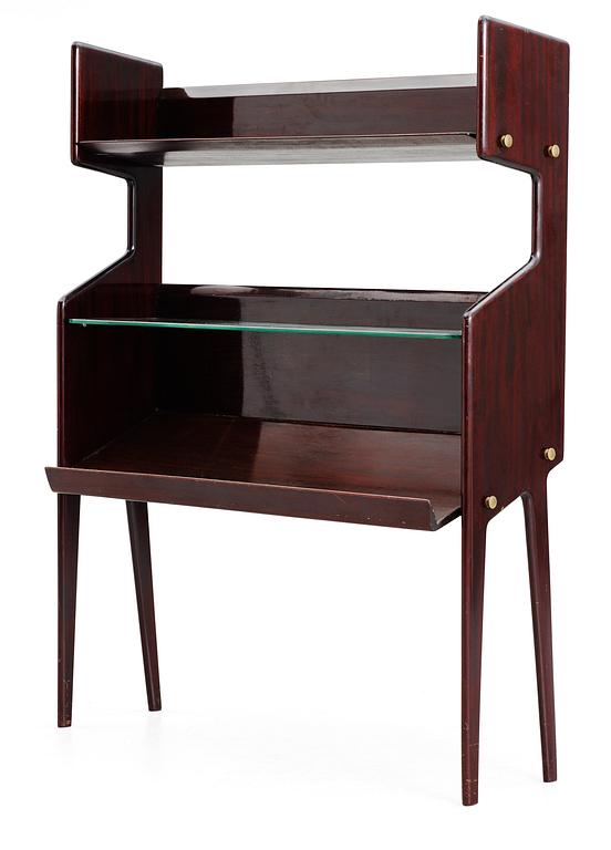 An Italian dark stained wood book case, possibly by Ico Parisi, 1950's.
