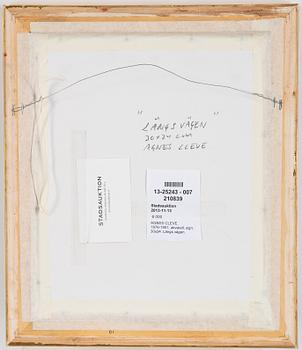 Agnes Cleve, akvarell, signerad.