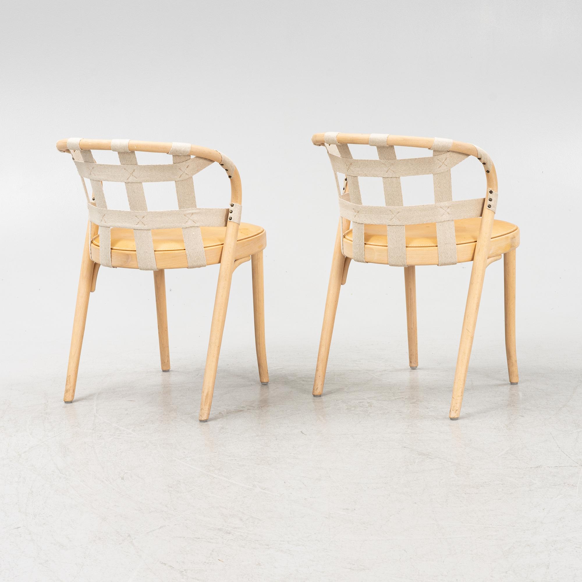Front, a pair of beech 'Collage' chairs, Gemla, 2015.