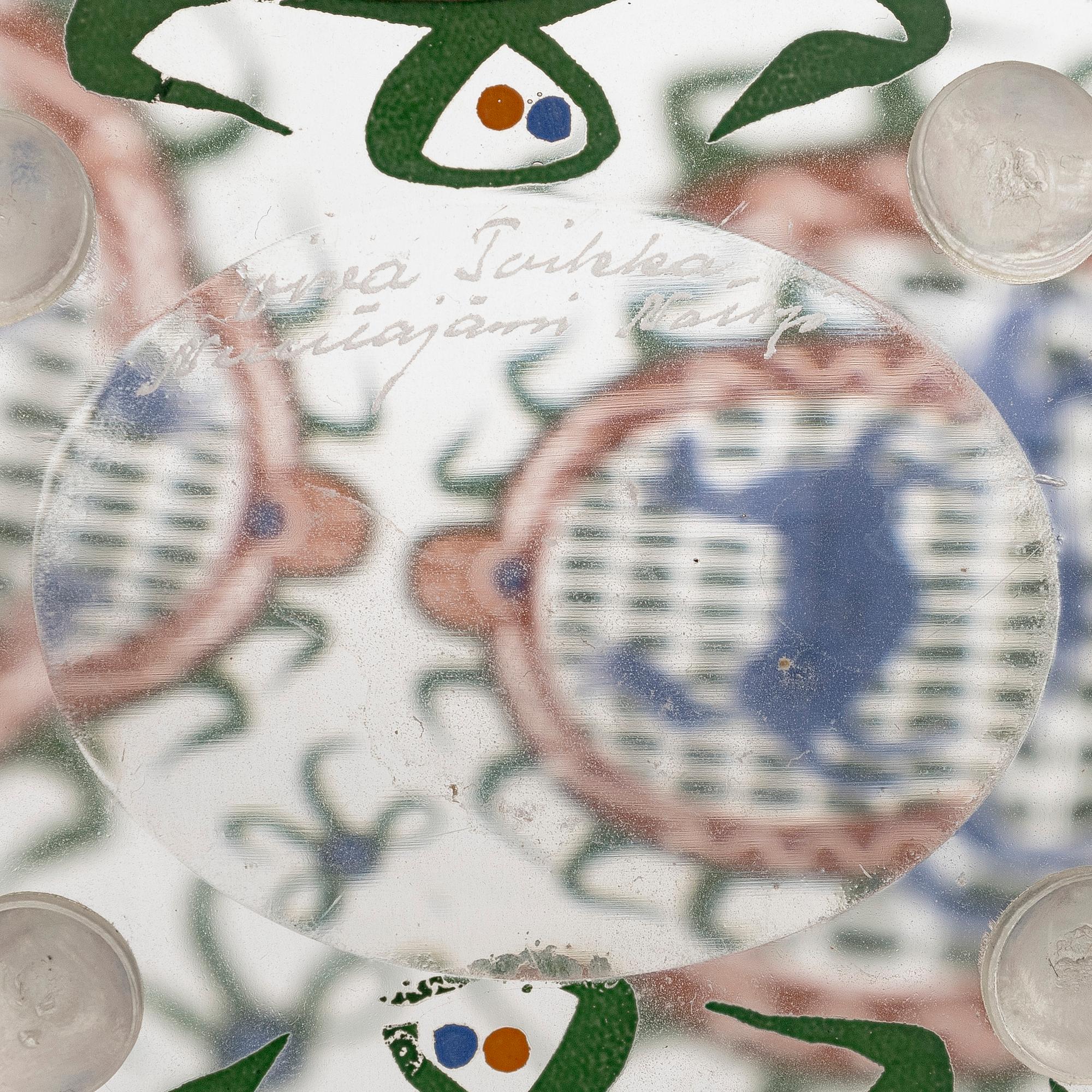 Oiva Toikka, skulptur /dekorationsägg,  signerad Oiva Toikka Nuutajärvi Notsjö.