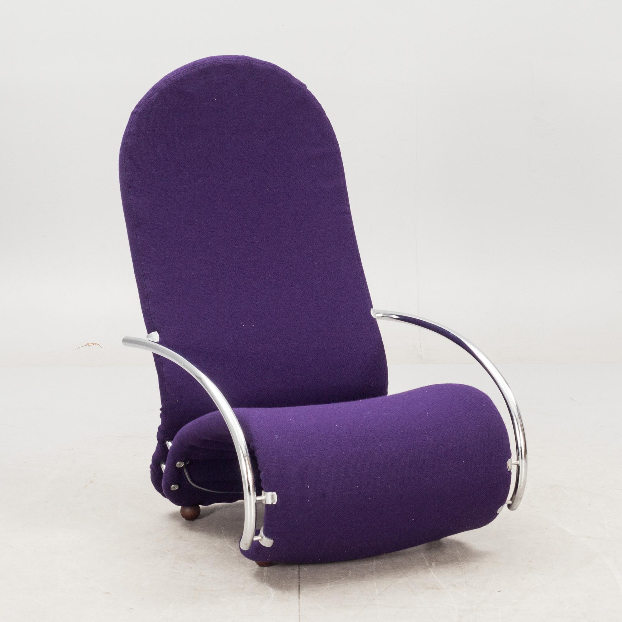 VILSTOL, Verner Panton för Fritz Hansen, "System 1-2-3". 1970-talets mitt.