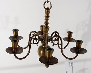 LJUSKRONA, barockstil, 6 ljusarmar.
