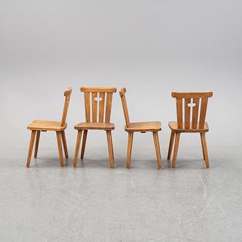 A 5 piece pine dining suite, Sweden, mid 20th century.