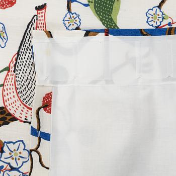 Josef Frank, gardiner, 4 st, "Gröna Fåglar", Firma Svenskt Tenn.