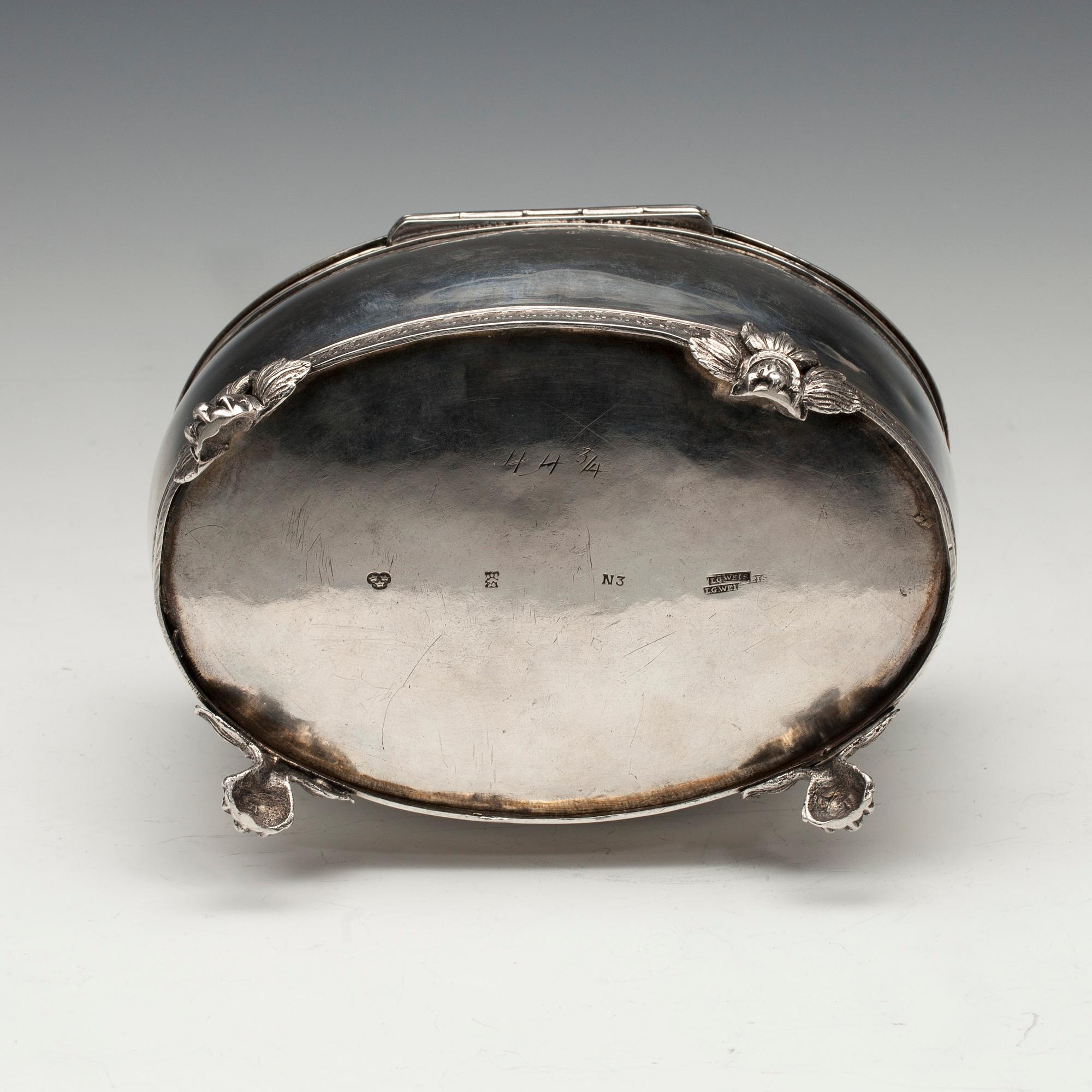 SOCKERSKRIN, silver, Lorenz Georg Weis, Norrköping 1819. Vikt 590,8 g.
