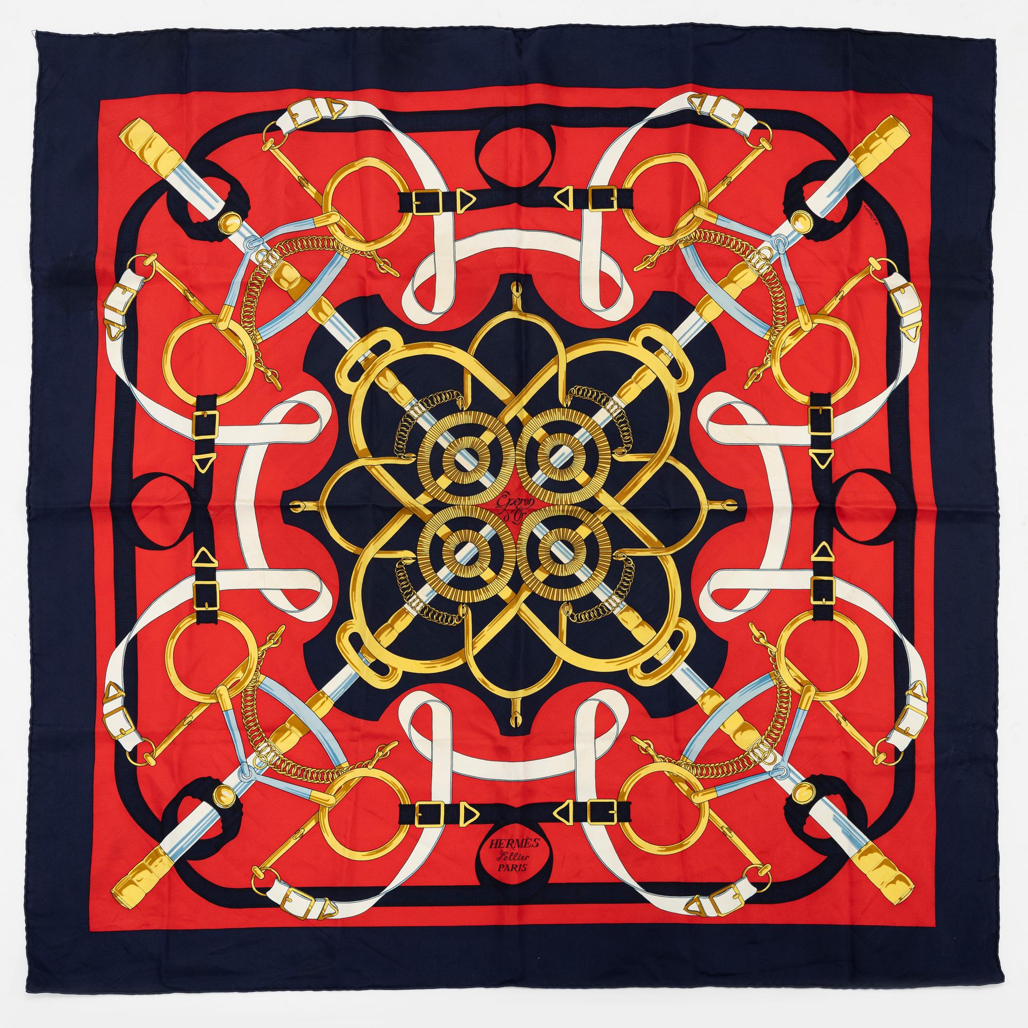 Hermès, scarf, "Eperon d'Or".