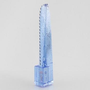 Bertil Vallien, "Book of glass" with a glass sculpture and litography, Kosta Boda, Sweden.