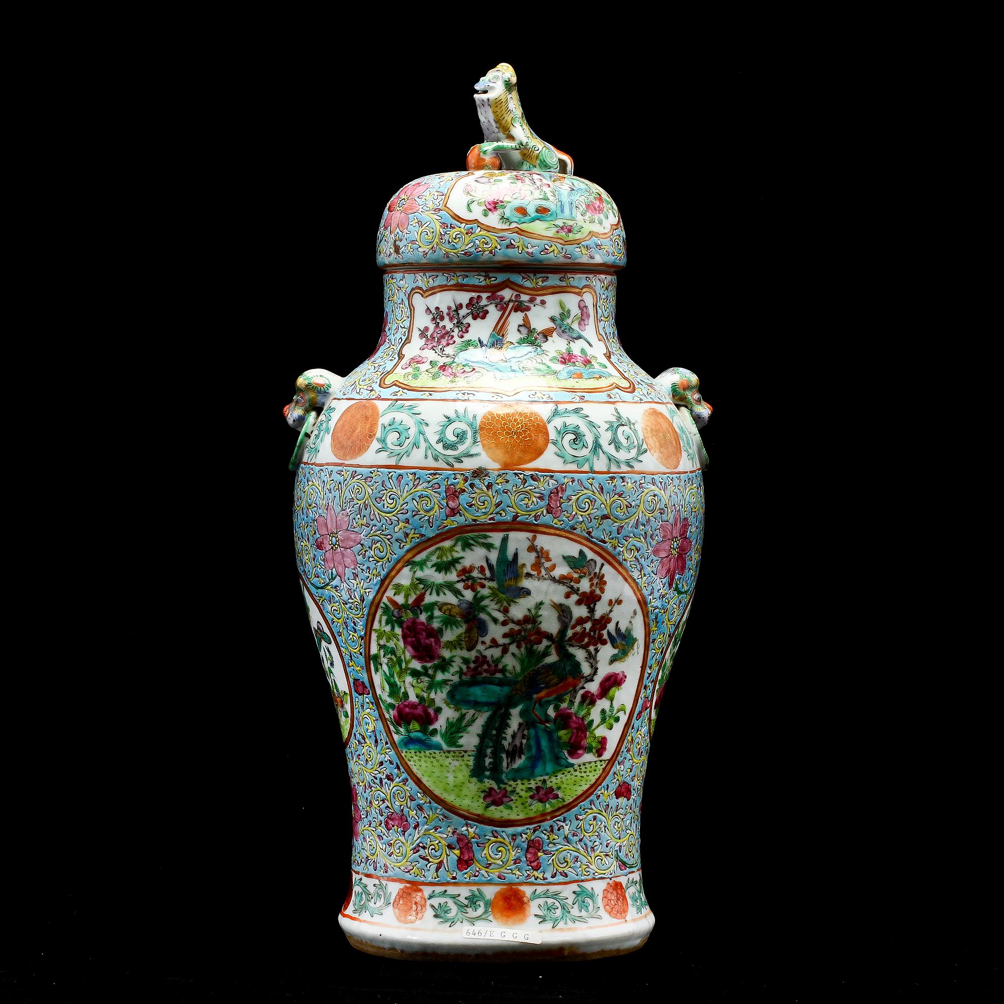 LOCKURNA, porslin, Kanton, Kina, sekelskiftet 1900.