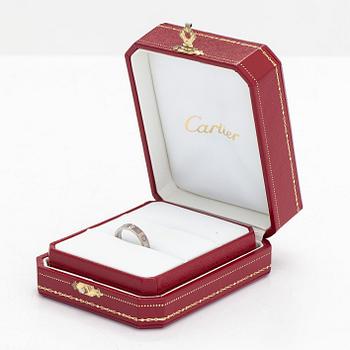 Cartier, an 18K white gold 'Love' ring, with a brilliant-cut diamond approx. 0.02 ct.