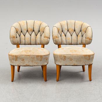 A pair of easy chairs 'Gamla Berlin' by Carl Malmsten.