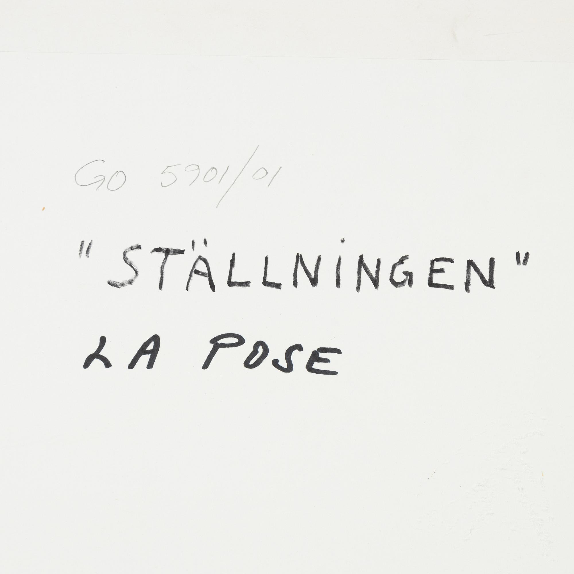 Bengt Lindström, acrylic on paper, signed.