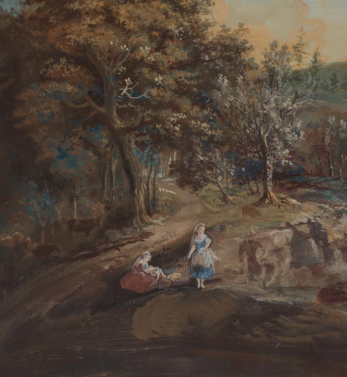 Elias Martin, Pastoral landscape with shepherd and shepherdesses.