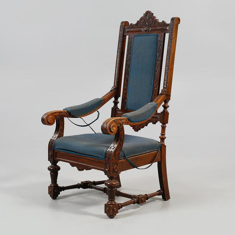 KARMSTOL, barockstil, omkring sekelskiftet 1900.