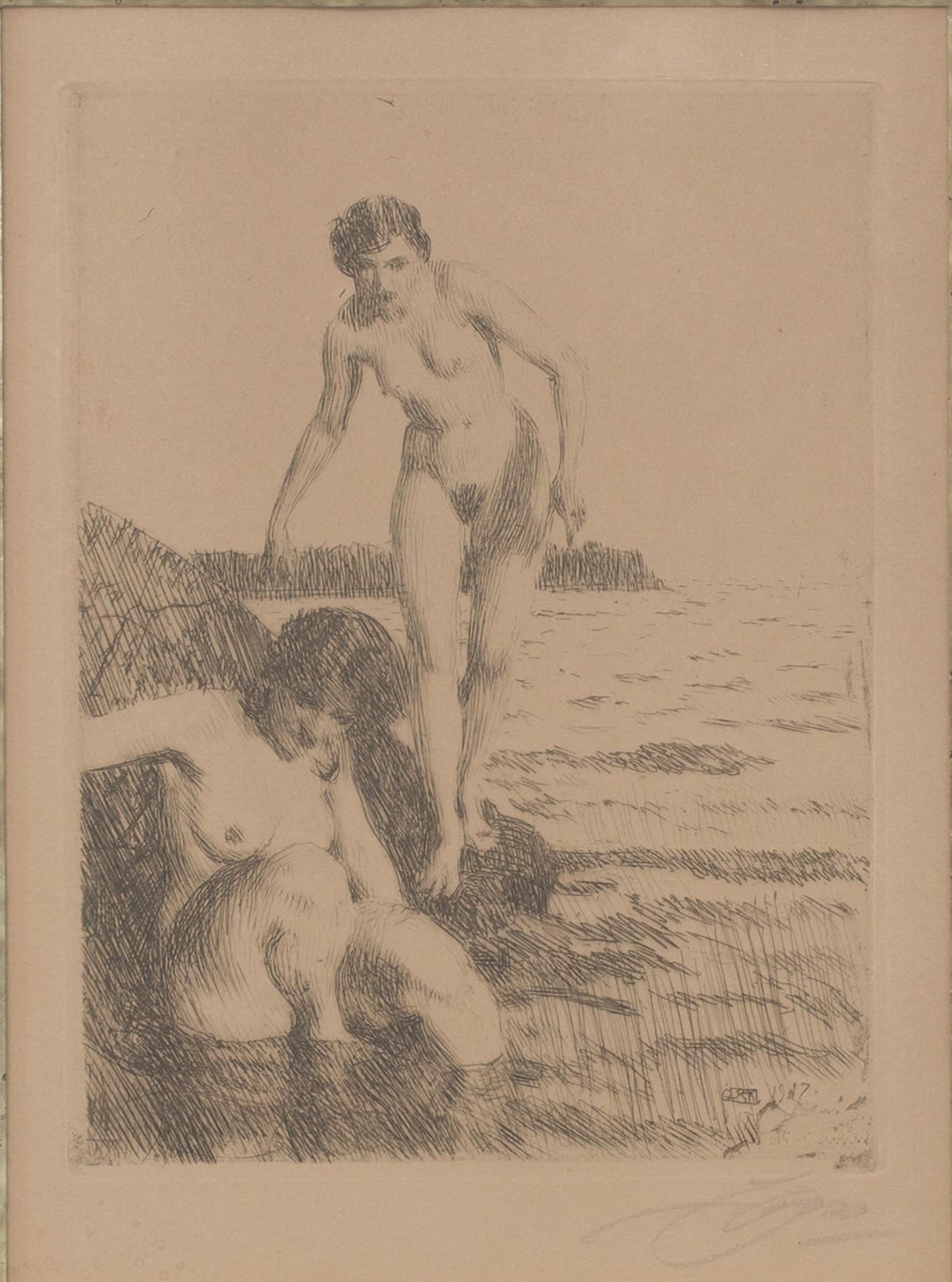 ANDERS ZORN, etching, signed dated in print 1917.
