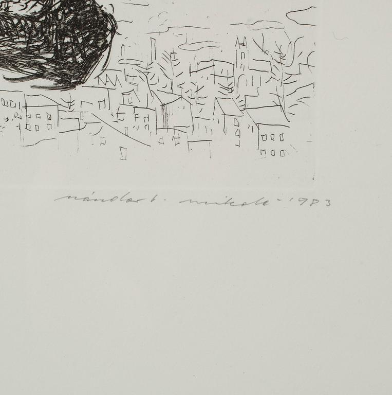 NANDOR MIKOLA, etsning, signerad, numrerad 70/75, och daterad 1983.