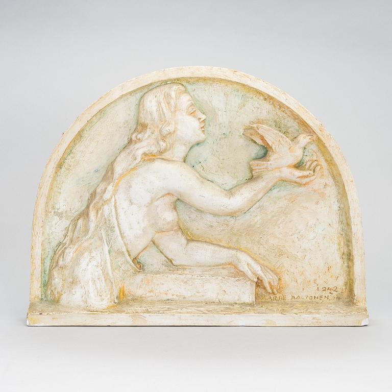 Aarre Aaltonen, a gypsum relief signed and dated 1942.