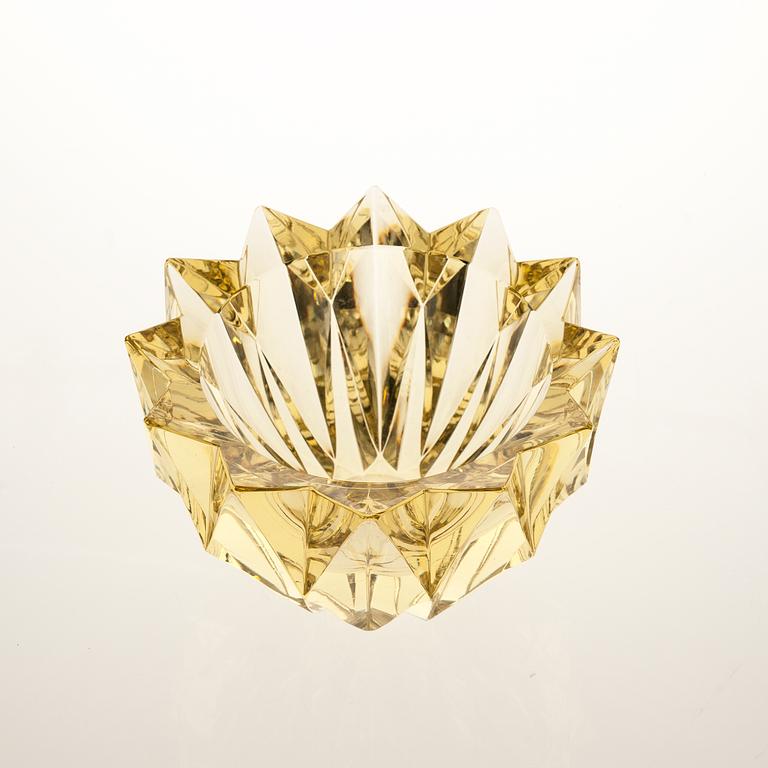 SKÅL, glas, "Näckros", signerad Aimo Okkolin Riihimäen Lasi  OY. Formgiven 1960.