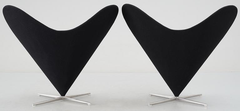 VERNER PANTON, "Heartshaped Cone Chair" ett par, Vitra.