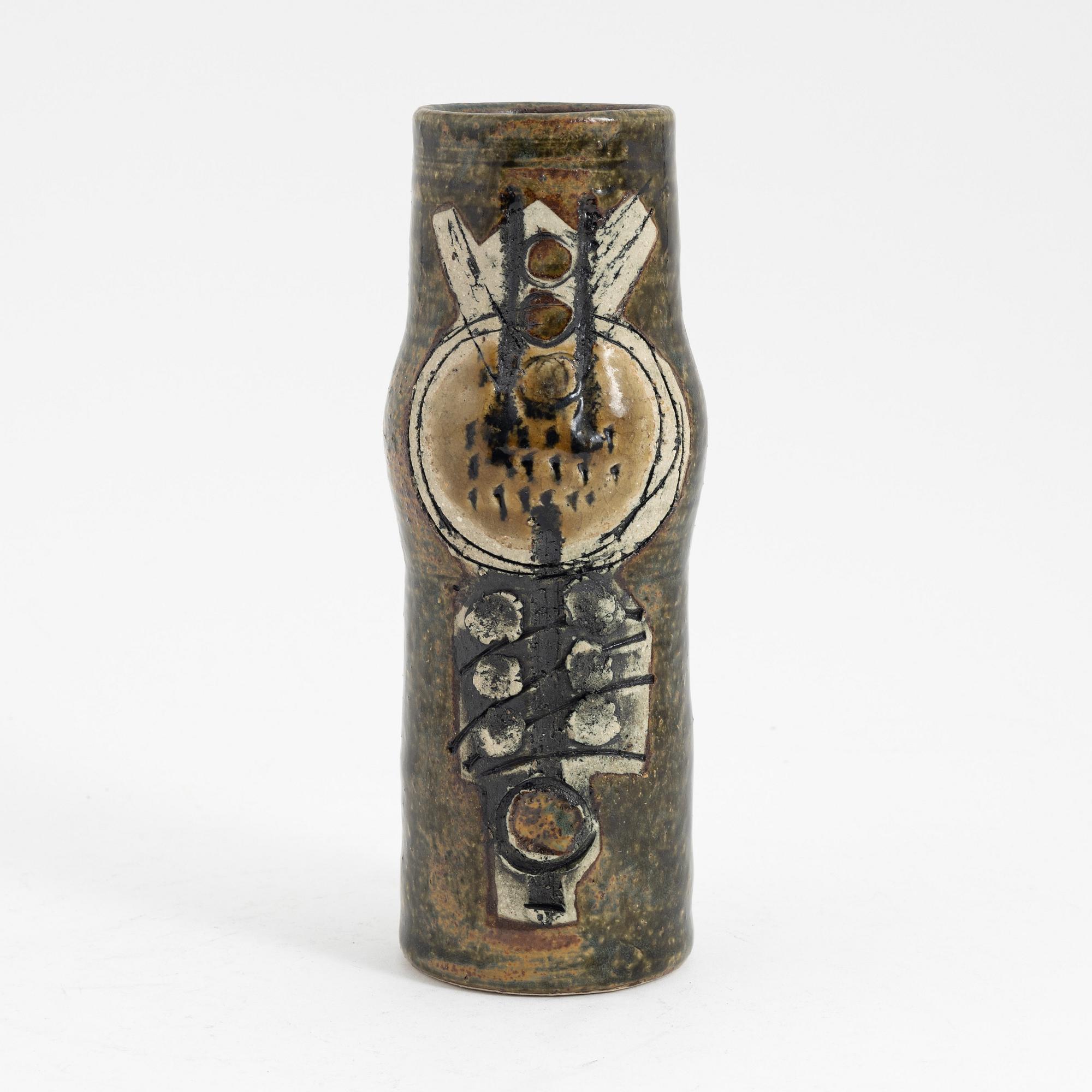 Lisa Larson, a stoneware vase, Gustavsbergs studio, signed.