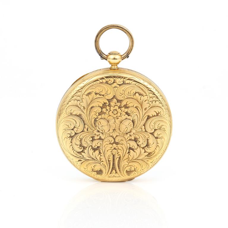 HERRFICKUR, guld 18K, Chester, England 1800-tal. Vikt ca 70 gram.