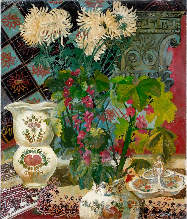 OKÄND KONSTNÄR, olja på duk, Ryssland. Sign o dat 1989 a tergo.