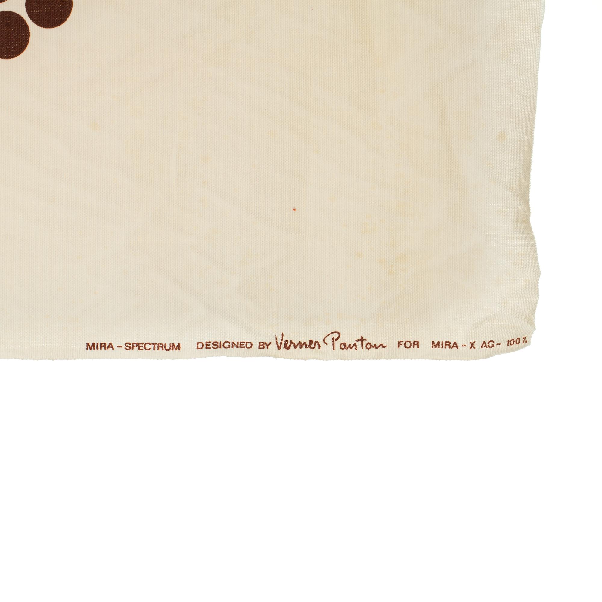 TEXTIL, bomull, Verner Panton för Mira-X. 1970-tal.