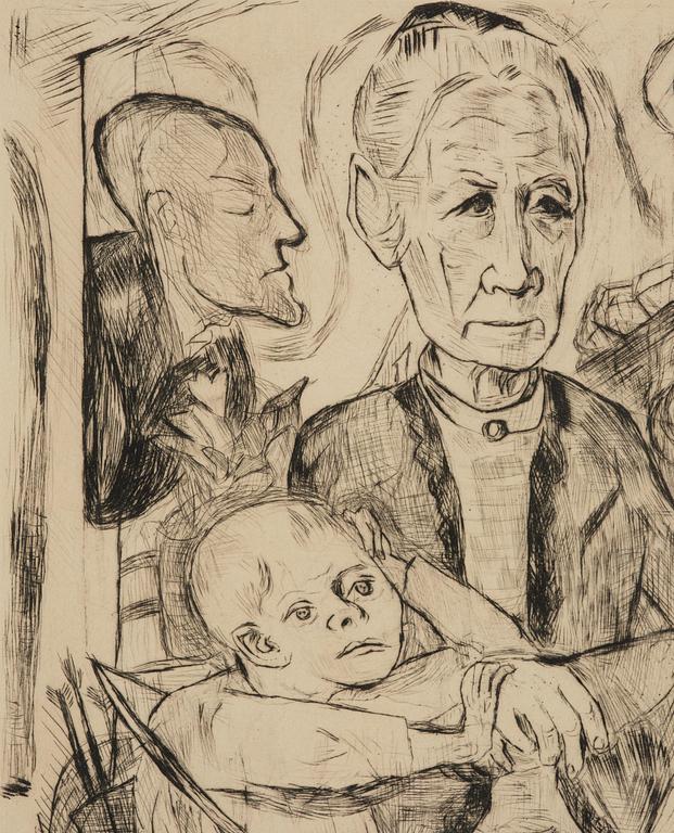 Max Beckmann, "Familienszene" from "Gesichter".