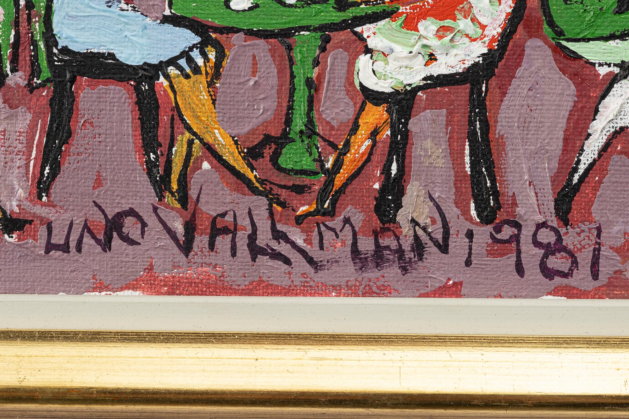 Uno Vallman, At the café.