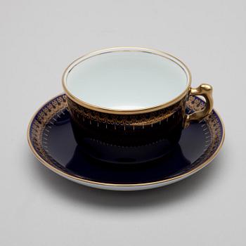 KAFFESERVIS, för 14, porslin, "Romanov" Golden Collection. 1900-talets slut.